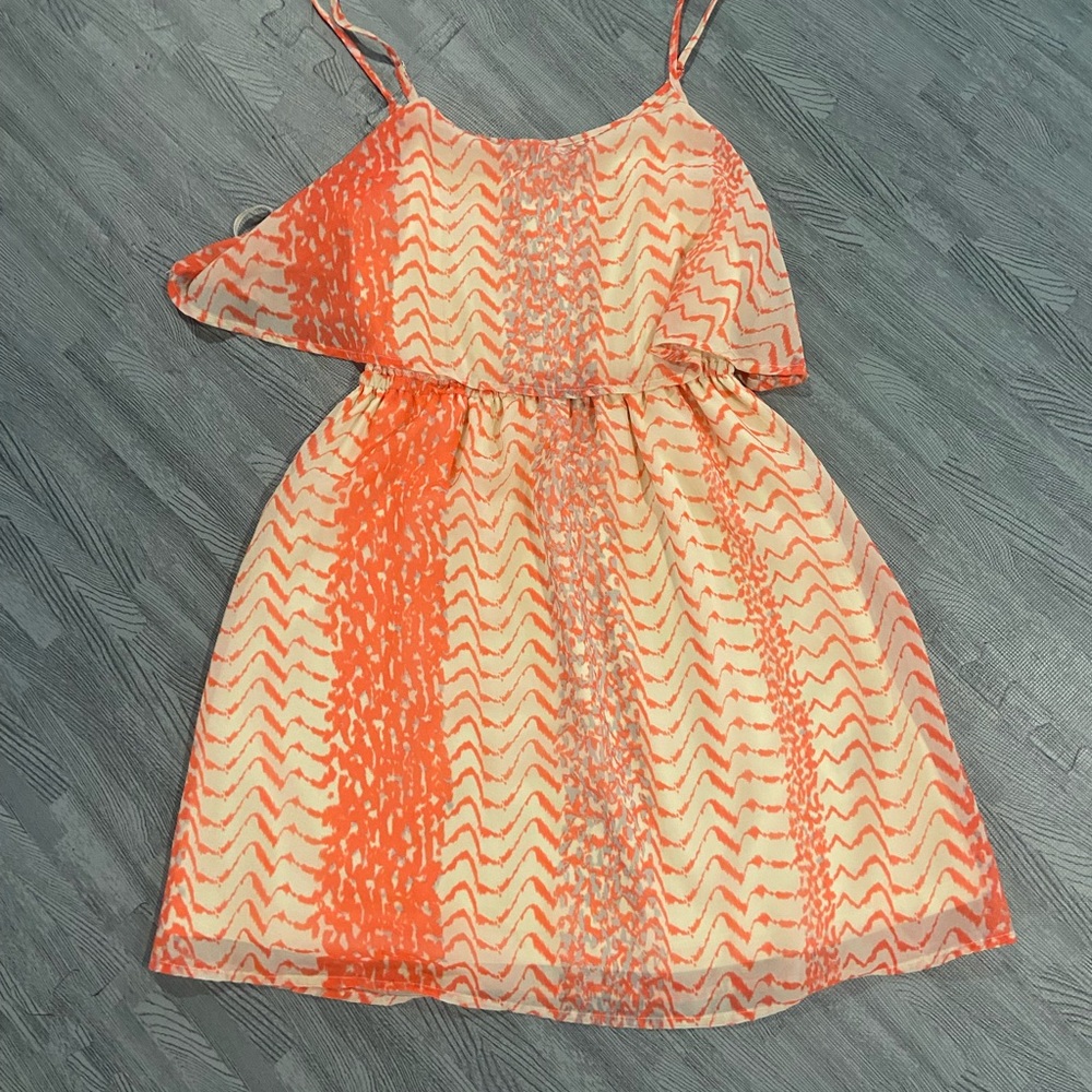 Orange and Cream Kids Dress